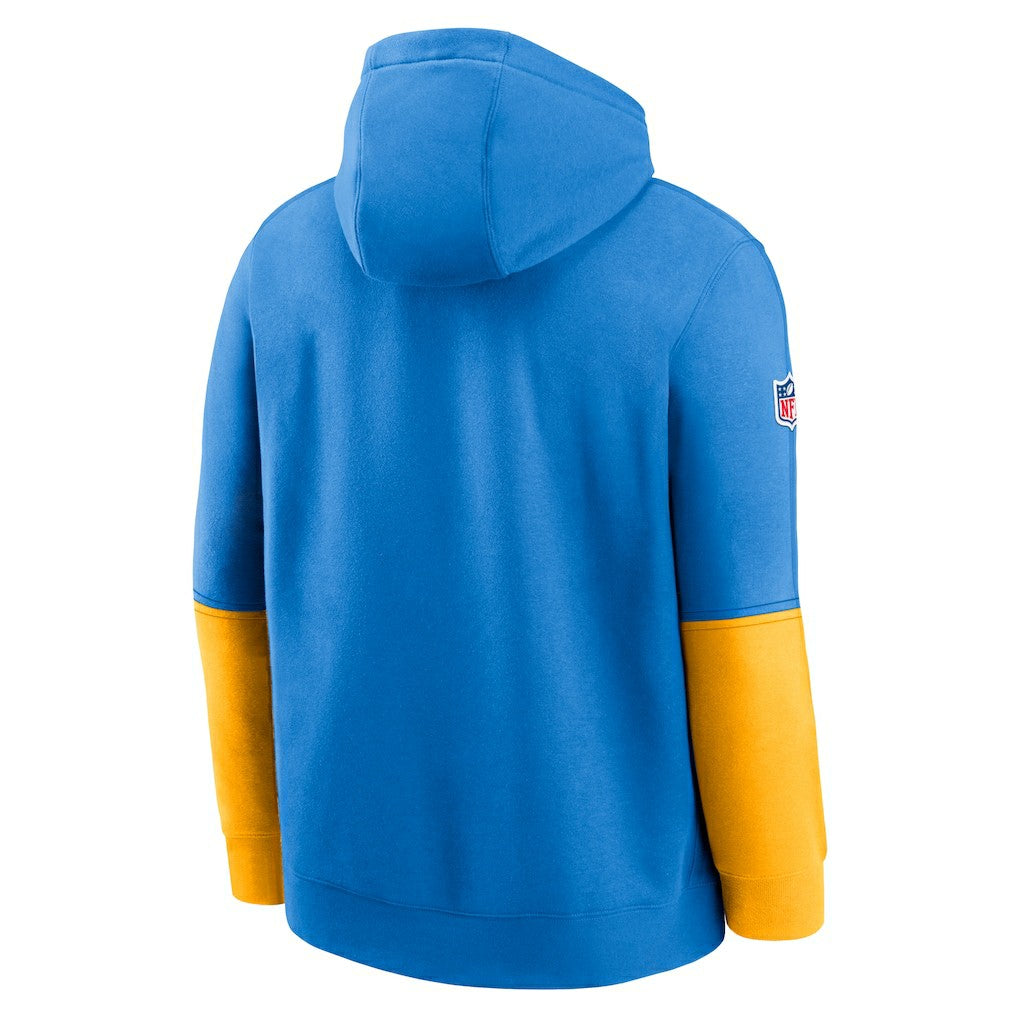 Nike Los Angeles Chargers 2024 Sideline Club Pullover Hoodie Powder Blue