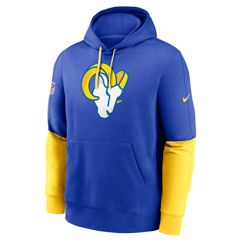 Nike Los Angeles Rams 2024 Sideline Club Pullover Hoodie Royal