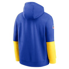 Nike Los Angeles Rams 2024 Sideline Club Pullover Hoodie Royal