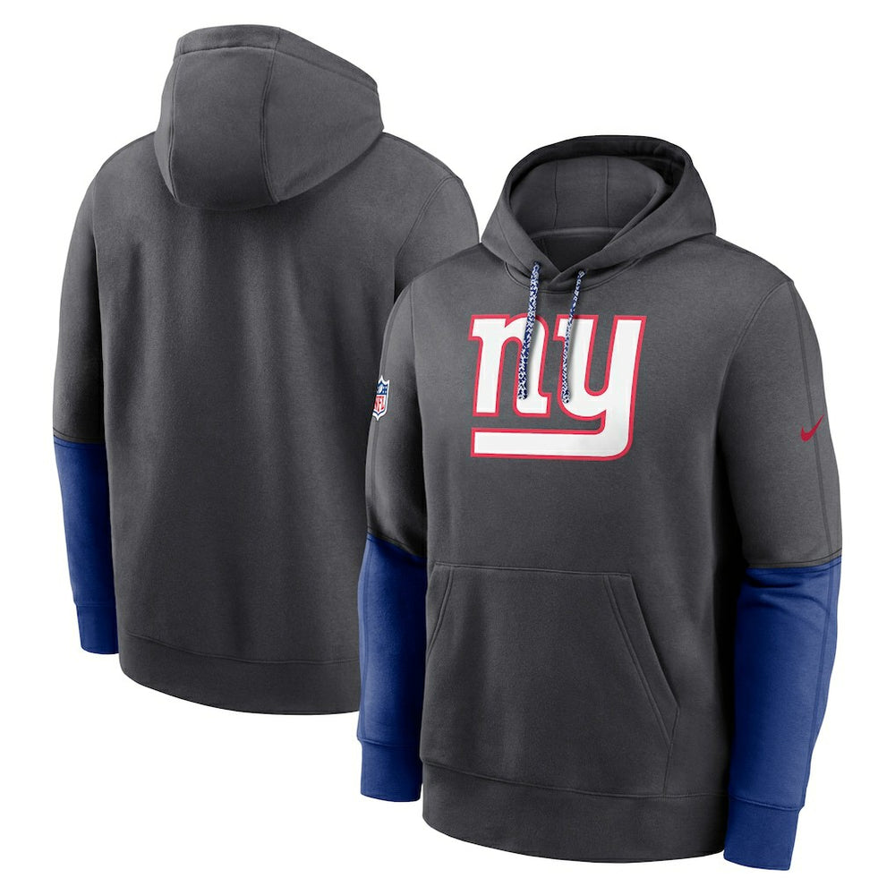 Nike New York Giants 2024 Sideline Club Pullover Hoodie Anthracite