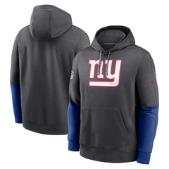 Nike New York Giants 2024 Sideline Club Pullover Hoodie Anthracite