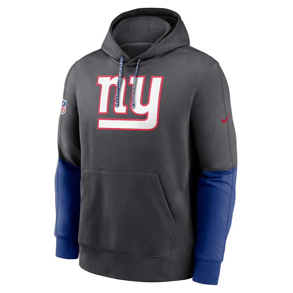 Nike New York Giants 2024 Sideline Club Pullover Hoodie Anthracite