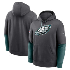 Nike Philadelphia Eagles 2024 Sideline Club Pullover Hoodie Anthracite