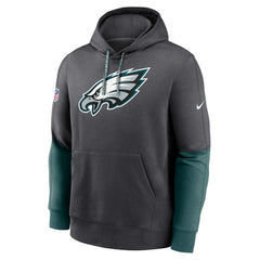 Nike Philadelphia Eagles 2024 Sideline Club Pullover Hoodie Anthracite