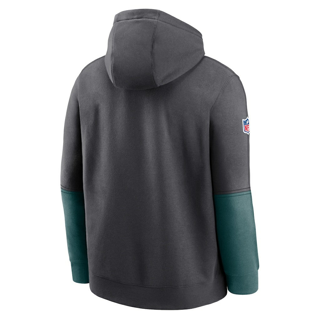 Nike Philadelphia Eagles 2024 Sideline Club Pullover Hoodie Anthracite