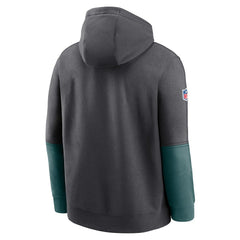 Nike Philadelphia Eagles 2024 Sideline Club Pullover Hoodie Anthracite