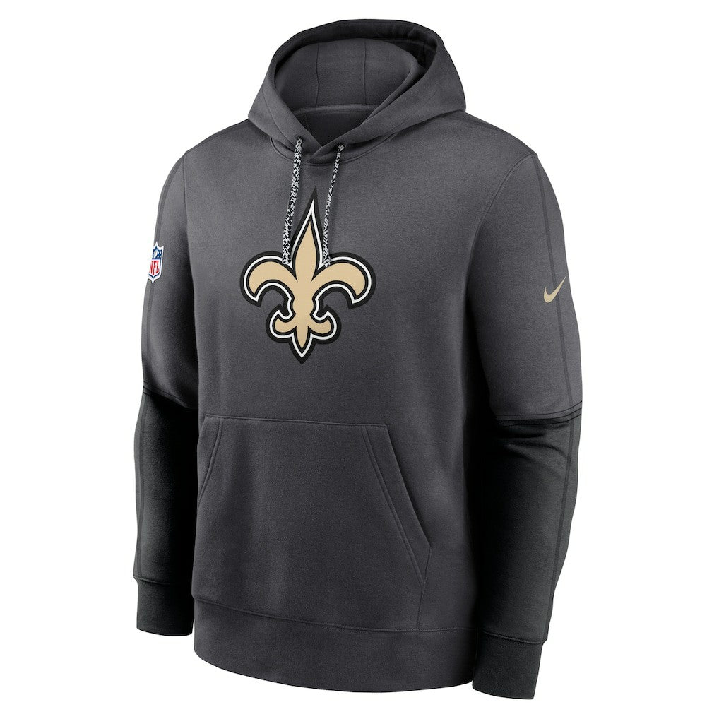 Nike New Orleans Saints 2024 Sideline Club Pullover Hoodie Anthracite