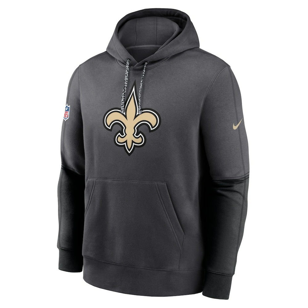 Nike New Orleans Saints 2024 Sideline Club Pullover Hoodie Anthracite
