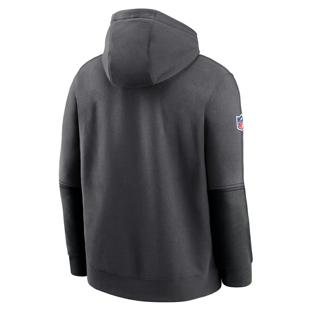 Nike New Orleans Saints 2024 Sideline Club Pullover Hoodie Anthracite