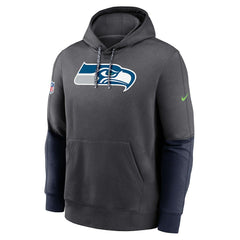 Nike Seattle Seahawks 2024 Sideline Club Pullover Hoodie Anthracite