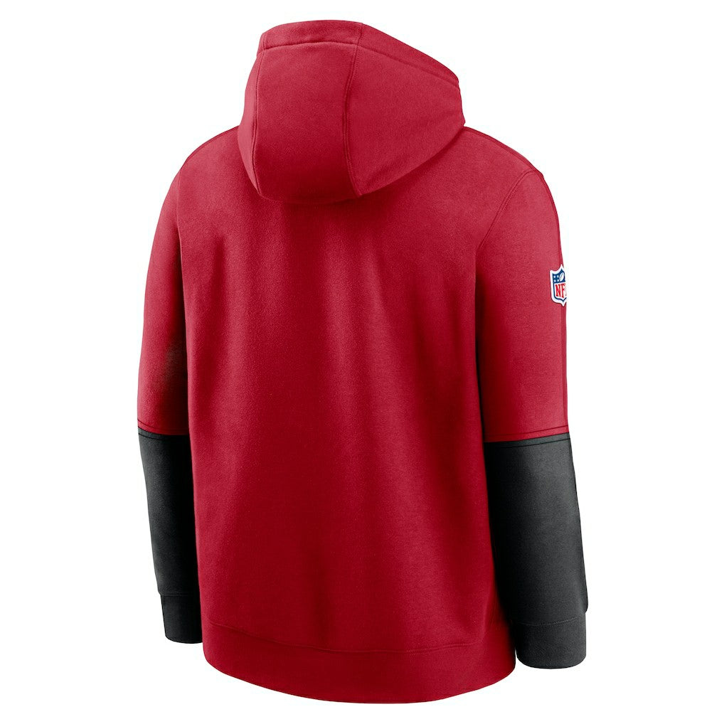Nike San Francisco 49ers 2024 Sideline Club Pullover Hoodie Scarlet
