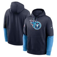 Nike Tennessee Titans 2024 Sideline Club Pullover Hoodie Navy