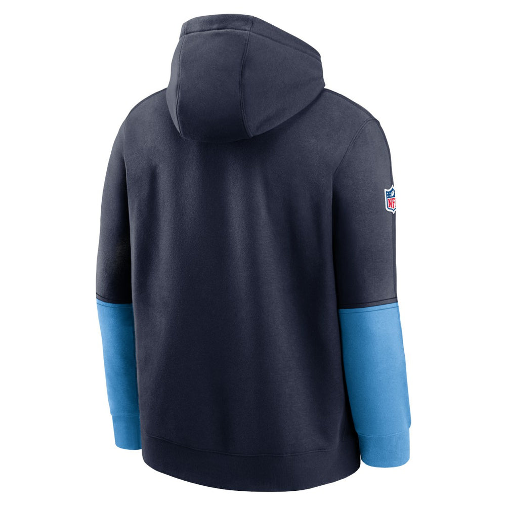 Nike Tennessee Titans 2024 Sideline Club Pullover Hoodie Navy