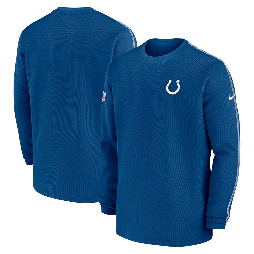 Nike Indianapolis Colts 2024 Sideline Coaches Long Sleeve Top Royal