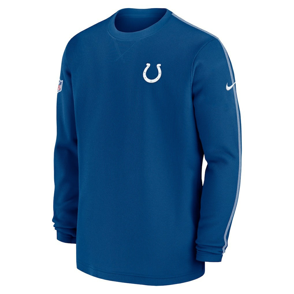 Nike Indianapolis Colts 2024 Sideline Coaches Long Sleeve Top Royal