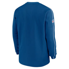 Nike Indianapolis Colts 2024 Sideline Coaches Long Sleeve Top Royal