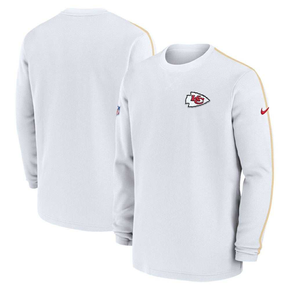 Nike Kansas City Chiefs 2024 Sideline Coaches Long Sleeve Top White