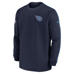 Nike Tennessee Titans 2024 Sideline Coaches Long Sleeve Top Navy