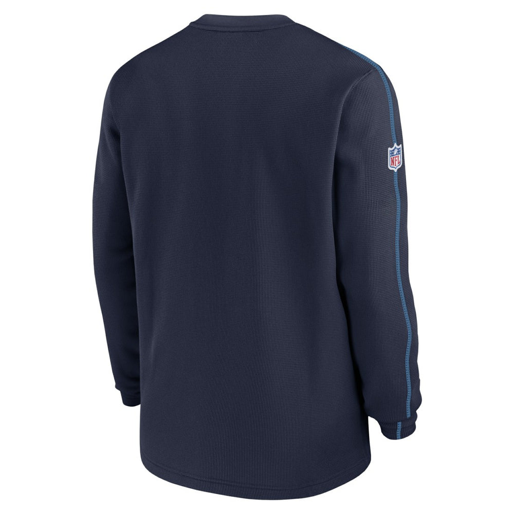 Nike Tennessee Titans 2024 Sideline Coaches Long Sleeve Top Navy