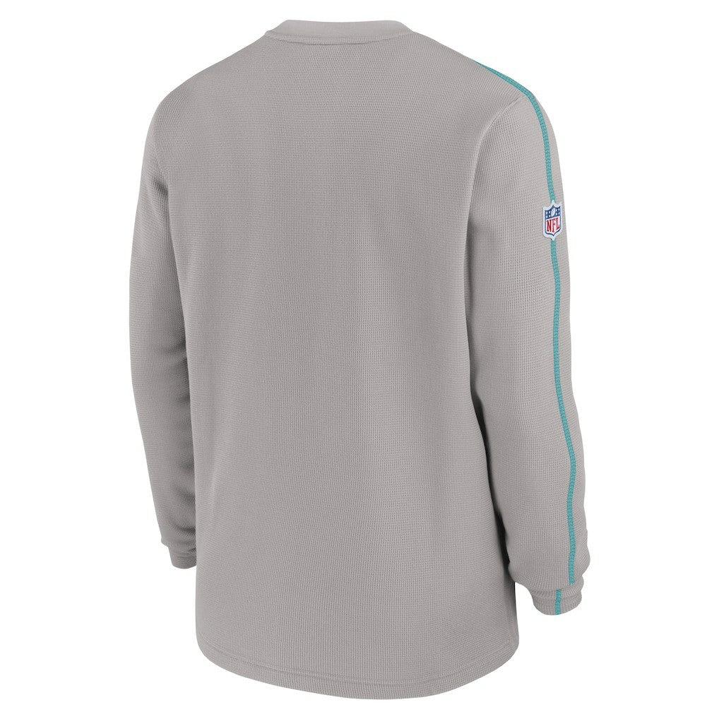 Nike Miami Dolphins 2024 Sideline Coaches Long Sleeve Top Gray