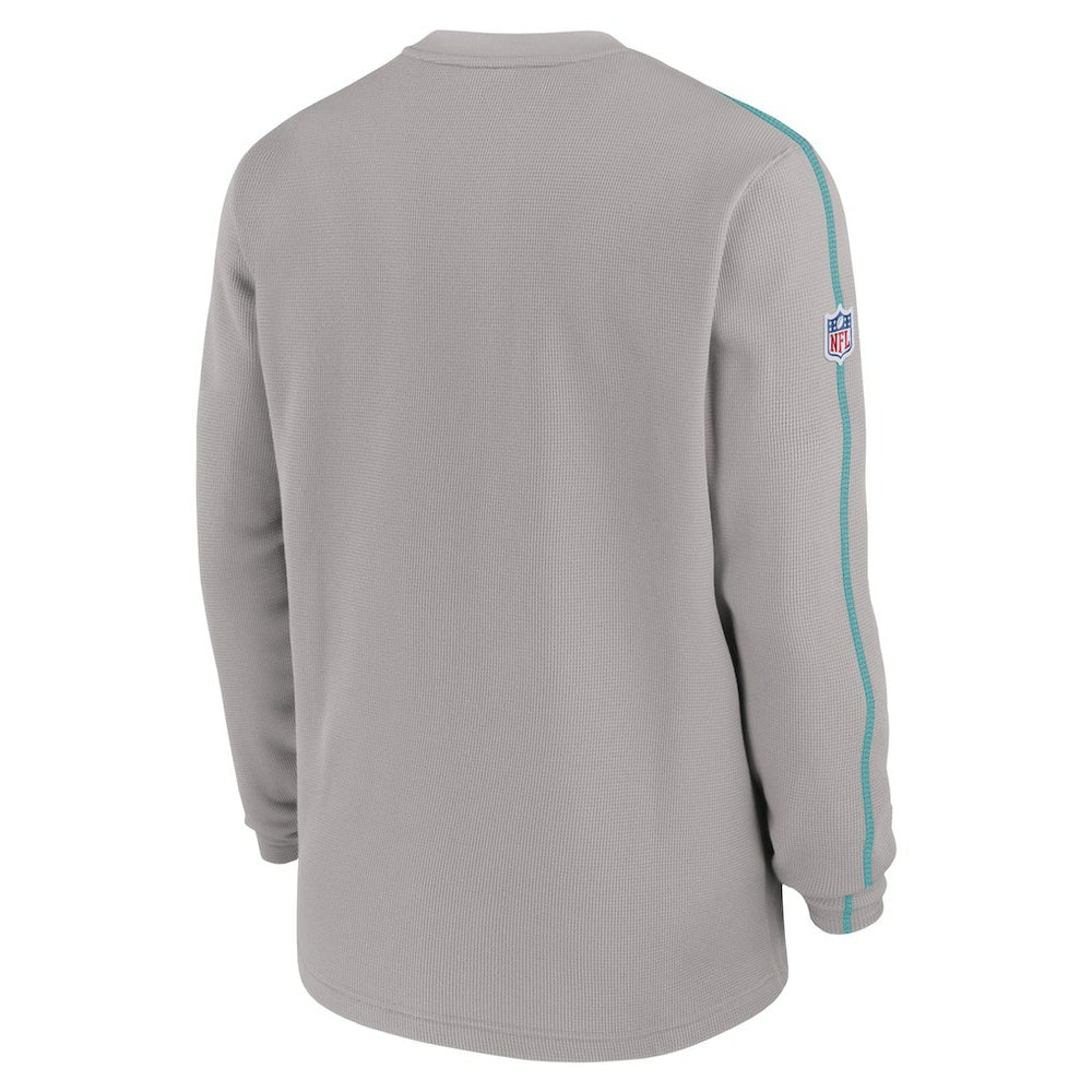 Nike Miami Dolphins 2024 Sideline Coaches Long Sleeve Top Gray