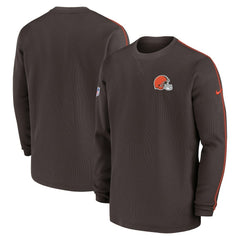 Nike Cleveland Browns 2024 Sideline Coaches Long Sleeve Top Brown