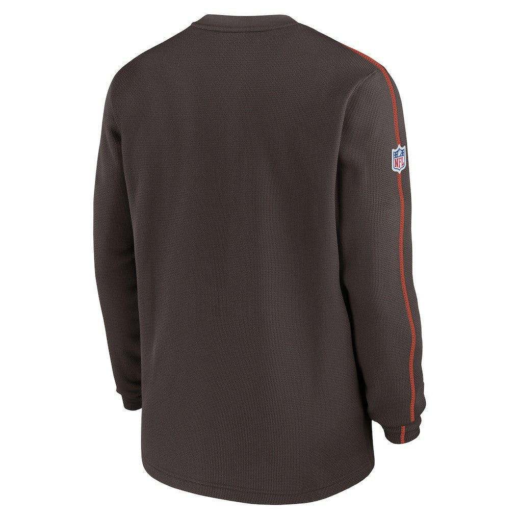 Nike Cleveland Browns 2024 Sideline Coaches Long Sleeve Top Brown