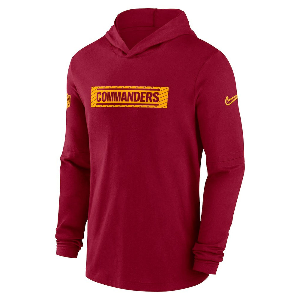 Nike Washington Commanders 2024/25 Sideline Performance Long Sleeve Hoodie T-Shirt Burgundy