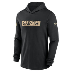 Nike New Orleans Saints 2024/25 Sideline Performance Long Sleeve Hoodie T-Shirt Black