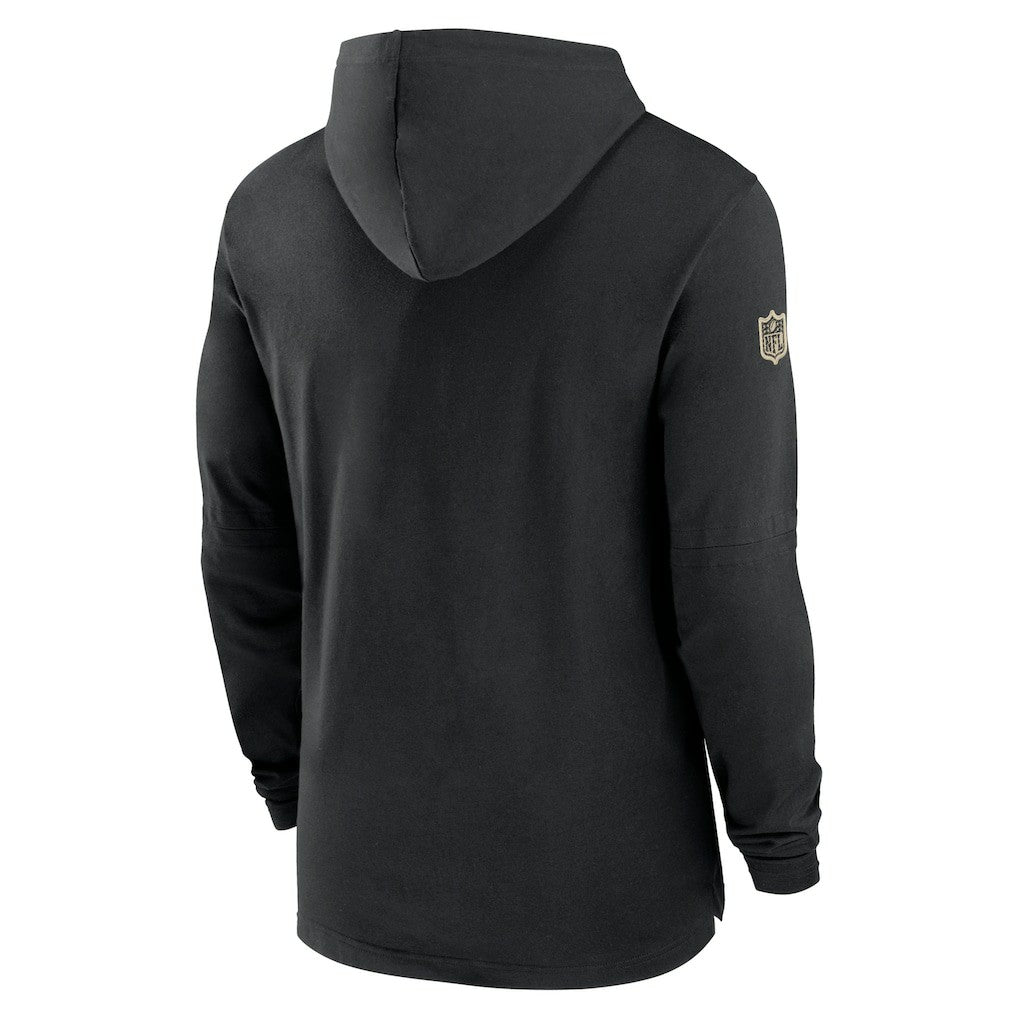 Nike New Orleans Saints 2024/25 Sideline Performance Long Sleeve Hoodie T-Shirt Black