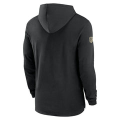 Nike New Orleans Saints 2024/25 Sideline Performance Long Sleeve Hoodie T-Shirt Black