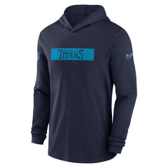 Nike Tennessee Titans 2024/25 Sideline Performance Long Sleeve Hoodie T-Shirt Navy