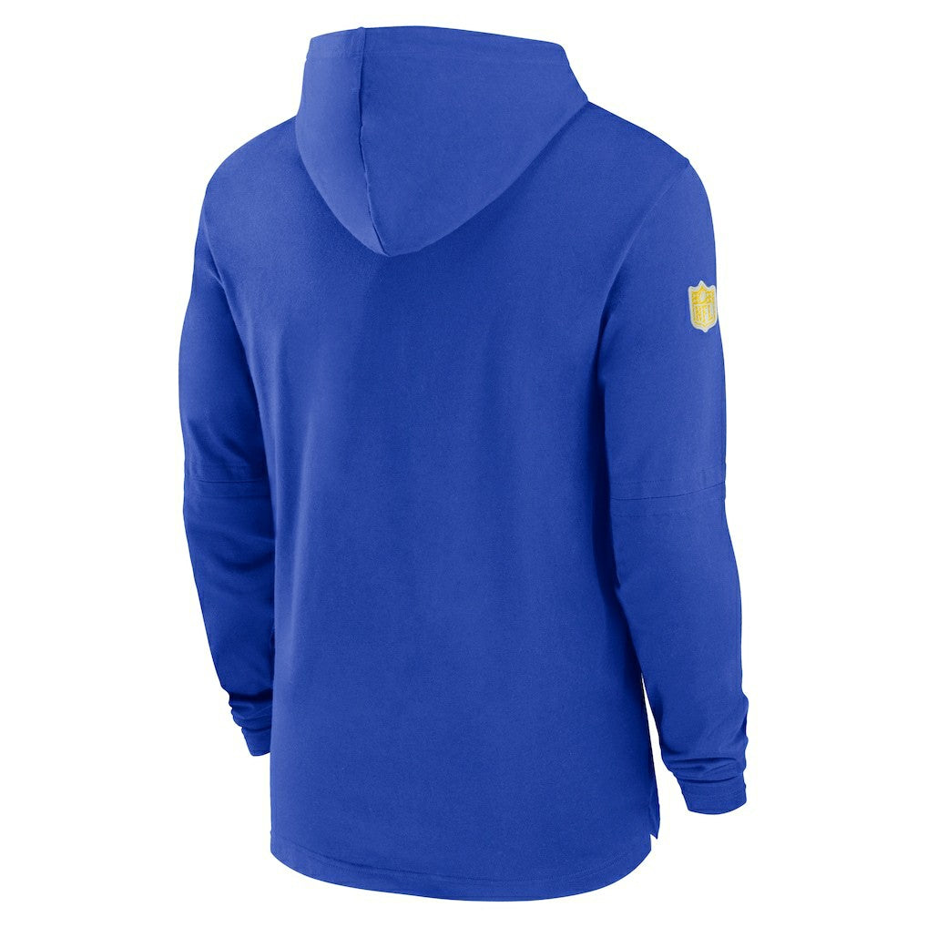 Nike Los Angeles Rams 2024/25 Sideline Performance Long Sleeve Hoodie T-Shirt Royal