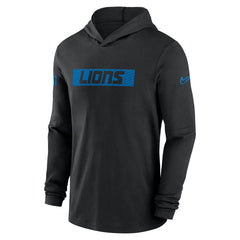 Nike Detroit Lions 2024/25 Sideline Performance Long Sleeve Hoodie T-Shirt Black