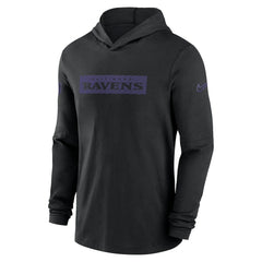 Nike Baltimore Ravens 2024/25 Sideline Performance Long Sleeve Hoodie T-Shirt Black