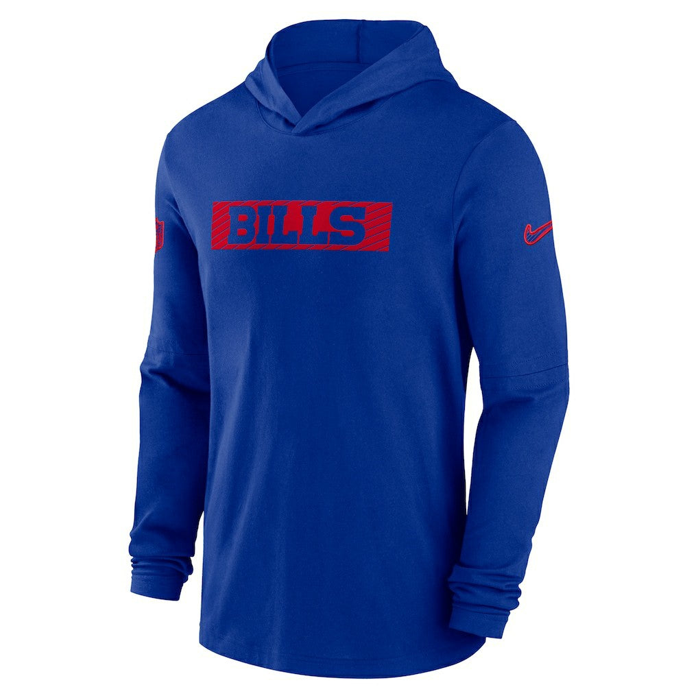 Nike Buffalo Bills 2024/25 Sideline Performance Long Sleeve Hoodie T-Shirt Royal