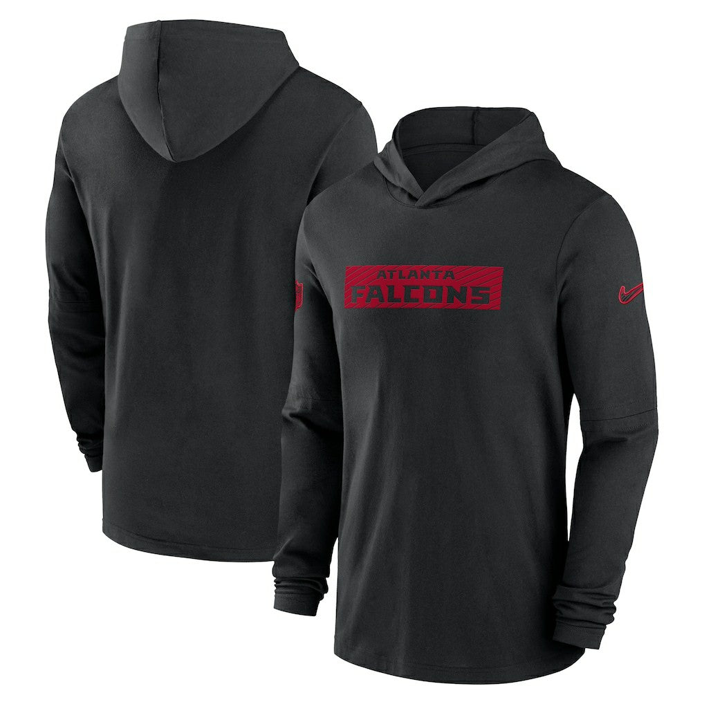Nike Atlanta Falcons 2024/25 Sideline Performance Long Sleeve Hoodie T-Shirt Black