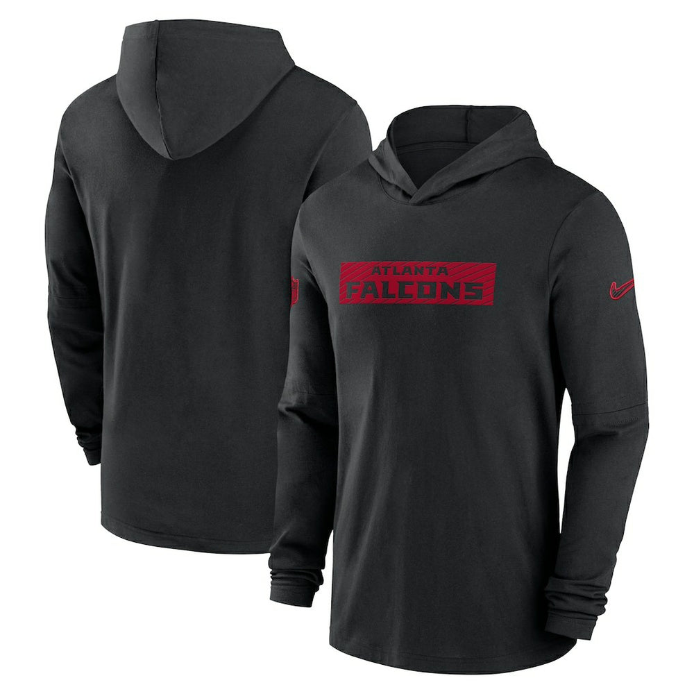 Nike Atlanta Falcons 2024/25 Sideline Performance Long Sleeve Hoodie T-Shirt Black