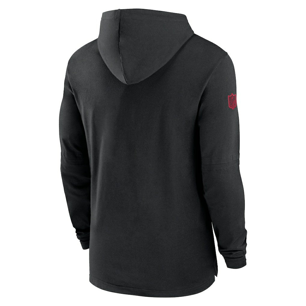 Nike Atlanta Falcons 2024/25 Sideline Performance Long Sleeve Hoodie T-Shirt Black