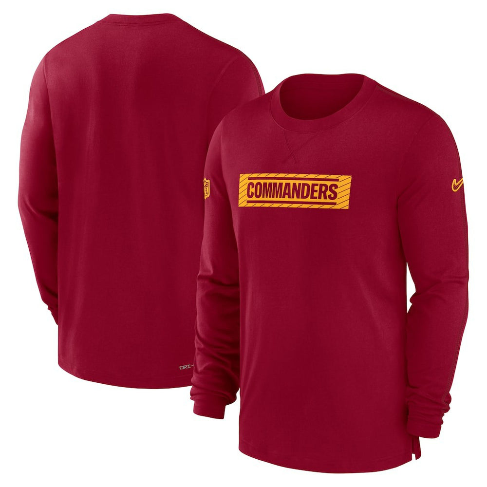 Nike Washington Commanders Sideline Player Performance Long Sleeve T-Shirt Burgundy