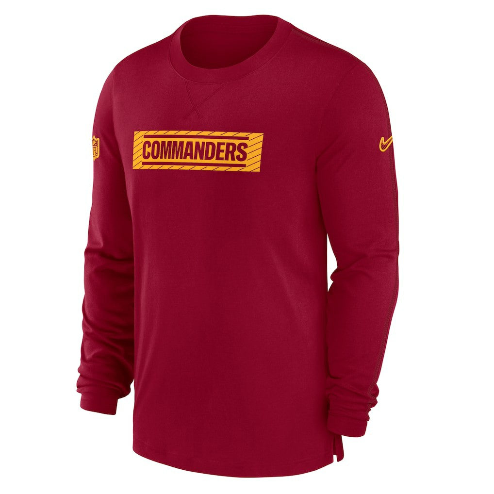 Nike Washington Commanders Sideline Player Performance Long Sleeve T-Shirt Burgundy