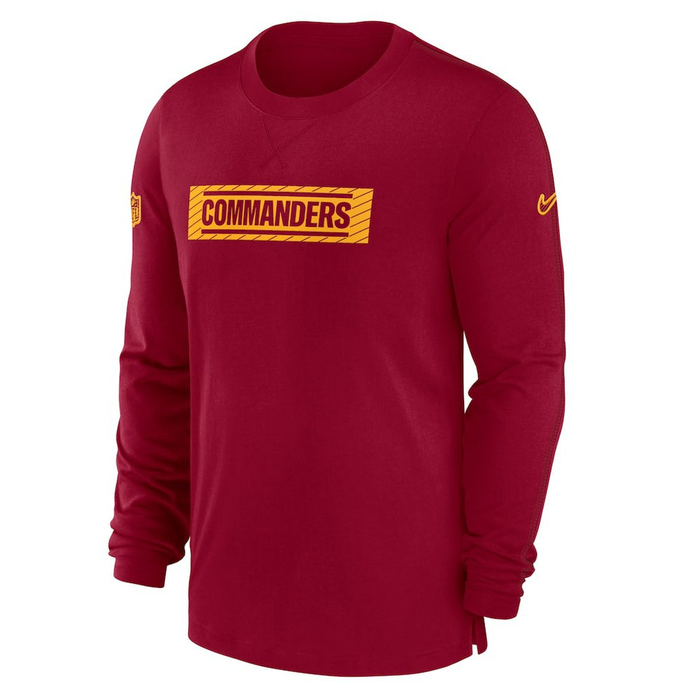 Nike Washington Commanders Sideline Player Performance Long Sleeve T-Shirt Burgundy