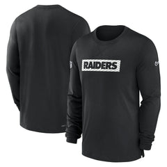 Nike Las Vegas Raiders Sideline Player Performance Long Sleeve T-Shirt Black