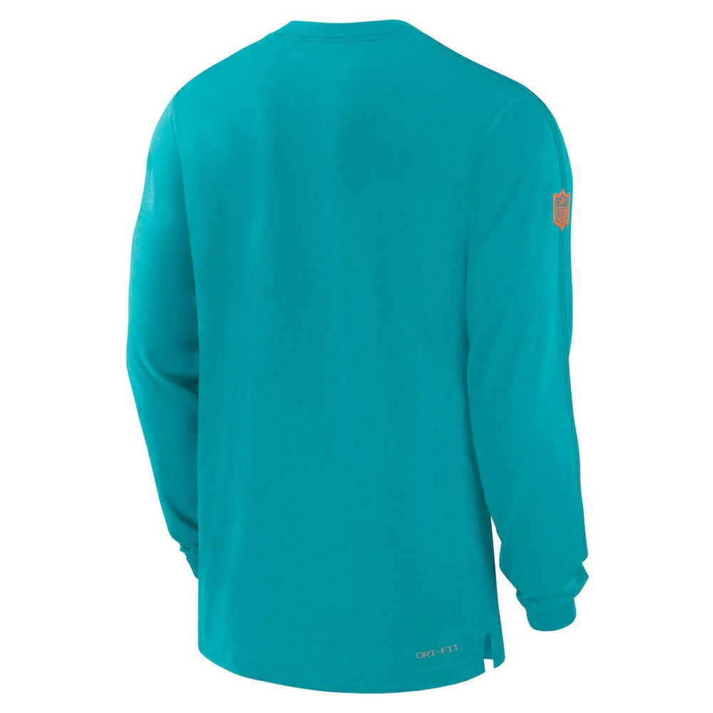 Nike Miami Dolphins Sideline Player Performance Long Sleeve T-Shirt Aqua