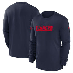 Nike New England Patriots Sideline Player Performance Long Sleeve T-Shirt Navy