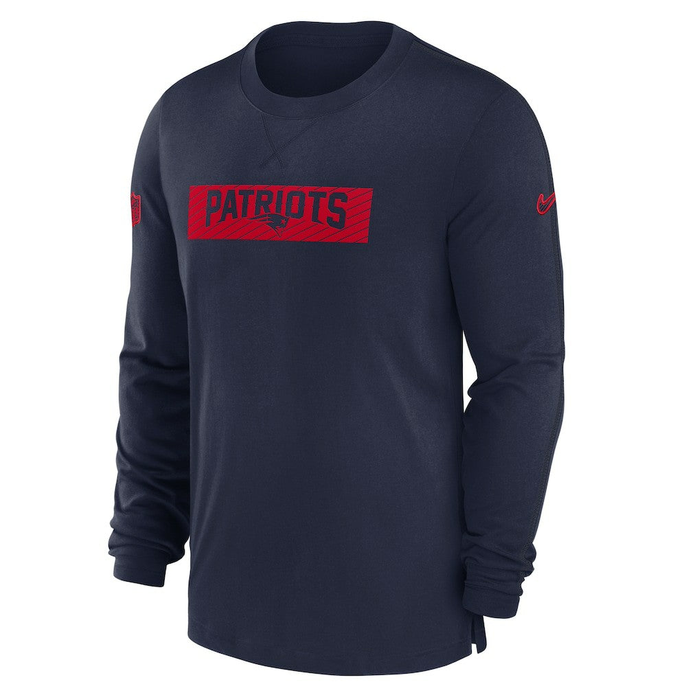 Nike New England Patriots Sideline Player Performance Long Sleeve T-Shirt Navy