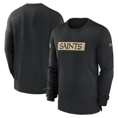 Nike New Orleans Saints Sideline Player Performance Long Sleeve T-Shirt Black