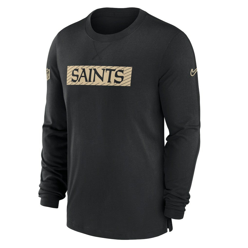 Nike New Orleans Saints Sideline Player Performance Long Sleeve T-Shirt Black
