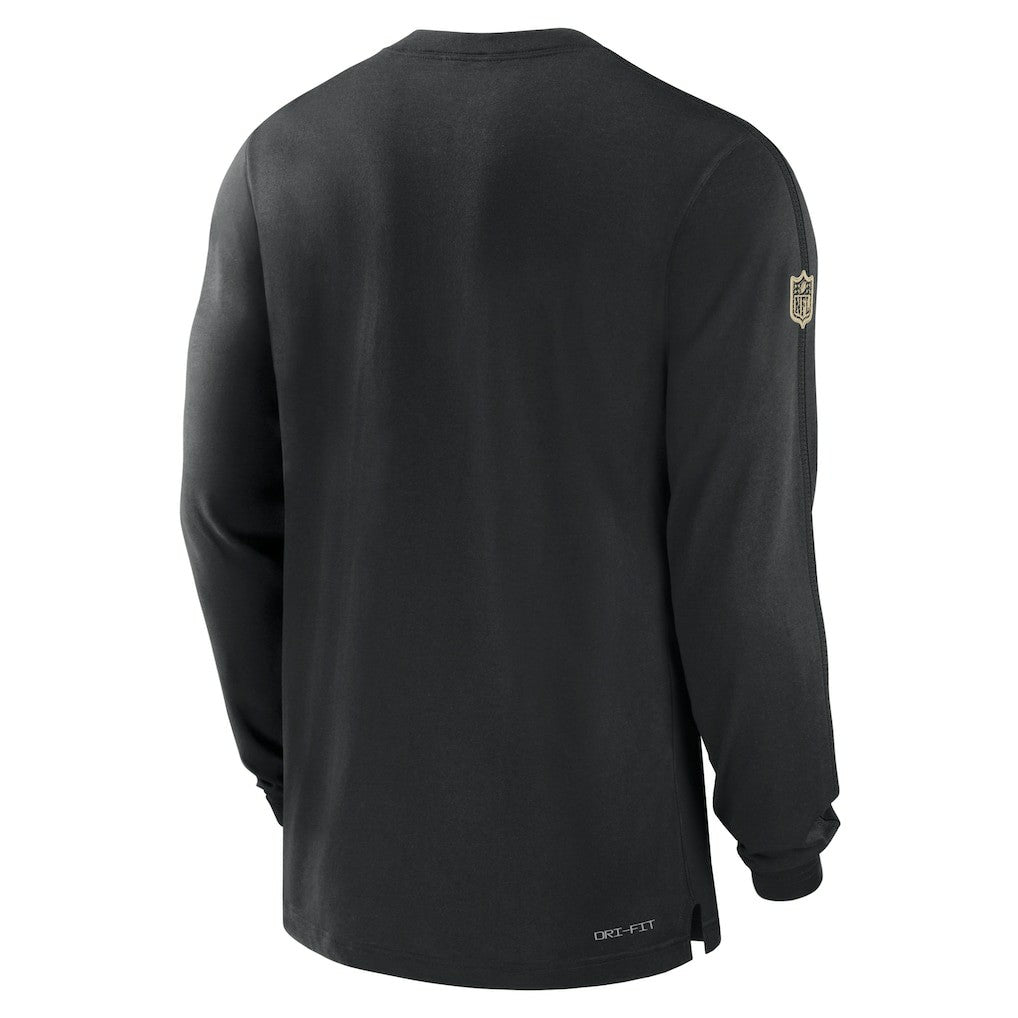 Nike New Orleans Saints Sideline Player Performance Long Sleeve T-Shirt Black