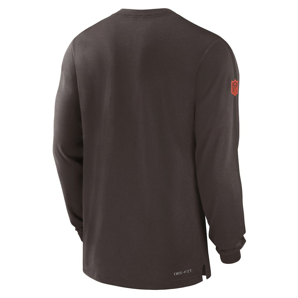 Nike Cleveland Browns Sideline Player Performance Long Sleeve T-Shirt Brown